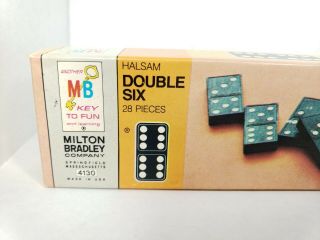 1970 Milton Bradley Double Six Dragon Dominoes 4130 Complete Vintage 2