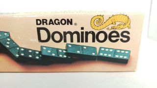 1970 Milton Bradley Double Six Dragon Dominoes 4130 Complete Vintage 3