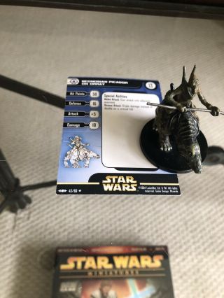 Star Wars Miniatures Clone Strike Geonosian Picador Orray 43 W/ Card