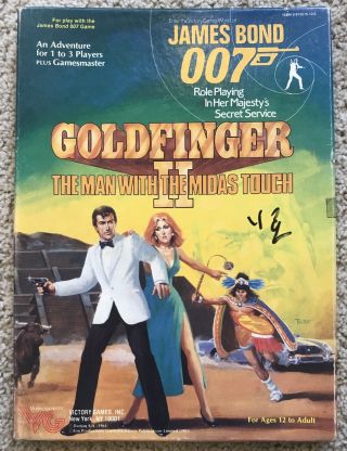 James Bond 007 Goldfinger Ii The Man With The Midas Touch Victory Games 1985