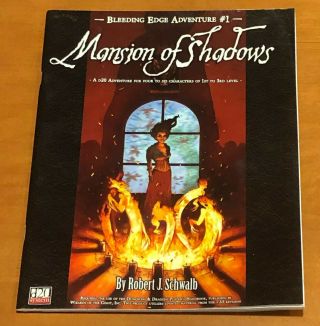 Mansion Of Shadows D20 System Rpg Book Sc Bleeding Edge Adventure 1 Schwab 