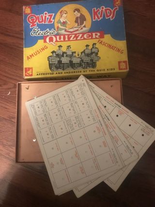 1947 Quiz Kids Electric Quizzer Question Game Featuring The Quiz Kids