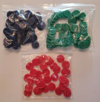 Complete Set Of Sequence Game Chips Red Green Blue 135 Total Euc