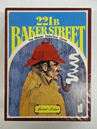 Vintage 221b Baker Street The Master Detective Game Sherlock Holmes 1977 Hansen