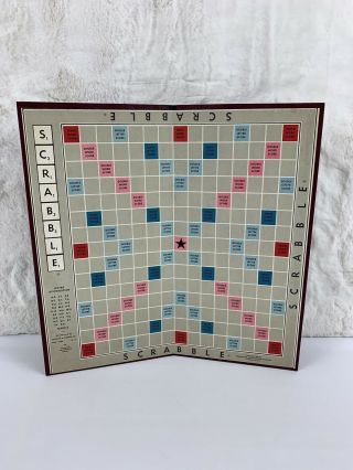 Scrabble Game Board Only Copyright 1948 Vintage Replacement Board Piece