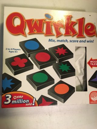 Qwirkle Board Game Pre - Owned 2 To 4 Players Age 6 Plus