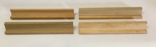 Four 4 Wooden Scrabble Racks Tile Holders Name Plates Stands 7 " Long X 1 " Crafts