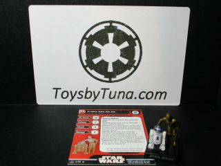 Star Wars Miniatures C - 3po And R2 - D2 Alliance & Empire W/ Card Mini Rpg Legion