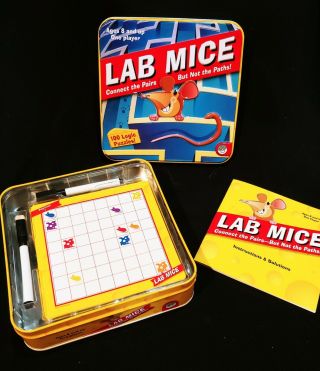 Lab Mice Connect The Dots/pairs Logic Puzzle Game By Mindware