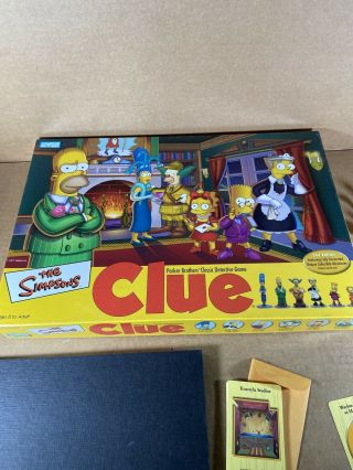 The Simpsons Clue Board Game 2nd Edition (parker Brothers,  2002) 100 Complete