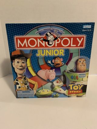 Monopoly Junior Board Game Disney Toy Story And Beyond 2 To 4 Players Complete