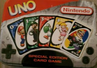 Rare Official Nintendo Special Edition Uno Card Game Mario Series 2004