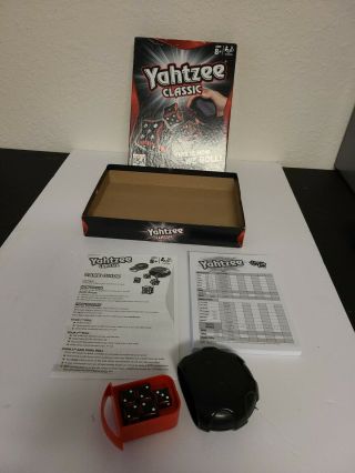 Yahtzee Classic Game By Hasbro Black Red Edition 2012 Complete Euc