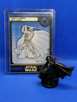 Star Wars Miniatures Darth Vader Sith Lord Figure & Card Rebel Storm 2004 22 Vr