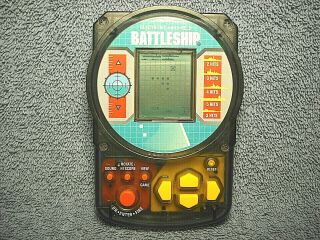 1995 Battleship Handheld Electronic Game See Thru Grey By Milton Bradley -