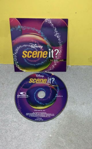 2004 Disney Scene It? 1st Edition The Dvd Game Replacement Disc Only W/sleeve