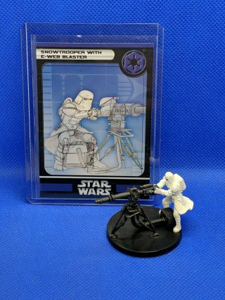 Star Wars Miniatures Snowtrooper With E - Web Blaster Figure & Card 2006 51 Cotf