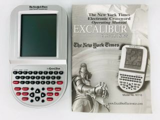 Excalibur York Times Electronic Crossword Puzzle Handheld Game Ny10