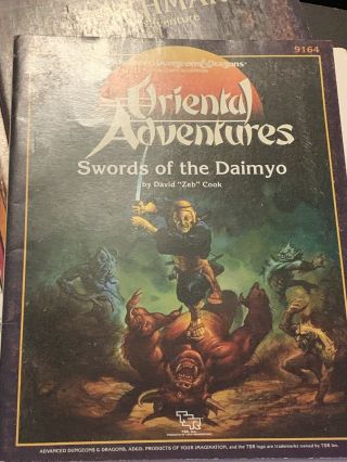 Oa1 - Swords Of The Daimyo - Oriental Adventures Dungeon & Dragons One Page Torn