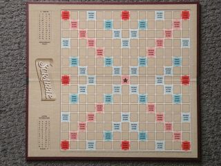 Scrabble Game Board,  Tan Color Bkgd Hasbro Replacement/crafts