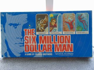 Vintage 1975 Parker Brothers The Six Million Dollar Man Board Game