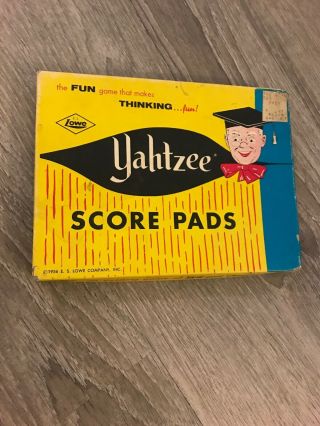 Vintage 1956 Yahtzee Score Pad Cards Game Partially