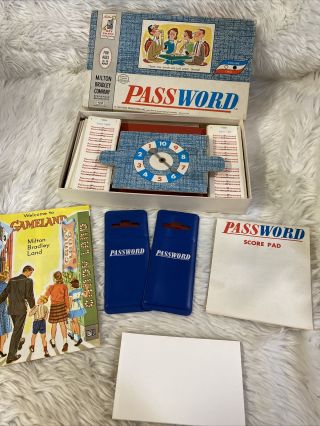 Vintage Milton Bradley Company Password Board Game 1962 Complete D4