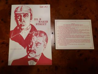 221 - B Baker Street Board Game 1977 Set 2 Add On Expansion Clue Booklet & Cases