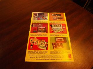 2 Vintage Gameland Milton Bradley Game Brochures Form A - 660 Rev 1 - 63 & Rev 3 - 61 2