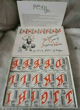 Anagram Ingenious Game Of Juggling Words By Oxford Games / Finch & Scott 1991