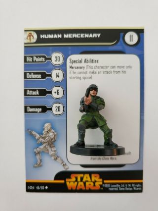 Human Mercenary 46 Star Wars Miniatures Revenge Of The Sith