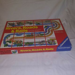 Rivers,  Roads,  And Rails Game By Ravensburger - 2004 Complete