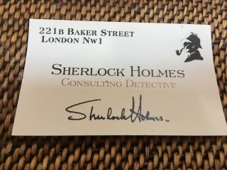 Sherlock Holmes Consulting Detective London Museum Card