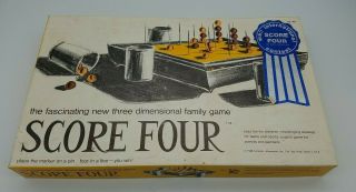 Vintage 1968 Score Four Board Game By Funtastic Complete