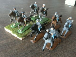 15,  18 Or 20mm? Painted Metal American Civil War Confederate Cavalry X8 Thomas