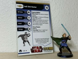 Star Wars Miniatures Jedi Sith Hunter 4/40 Rpg Old Republic