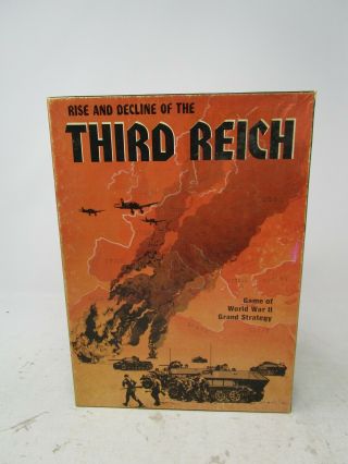 Vintage 1974 Avalon Hill Rise & Decline Of The Third Reich Strategy Game