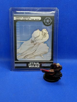 Star Wars Miniatures Darth Sidious,  Lord Of The Sith Figure & Card 2006 41 Cotf