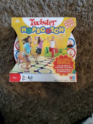 Twister Hopscotch Indoor Or Outdoor Game With Carrying Case Hasbro Kids Age 6,