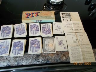 Vintage Parker Brothers Pit Card Game,  Complete Bull & Bear Copyright 1904