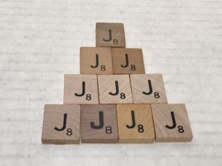10 Scrabble Letter J Replacement Tiles Or For Crafts