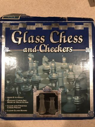 Glass Chess And Checkers Set