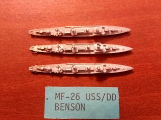 Cinc Wwii Micronaut 1/2400 Scale American Mf - 26 Dd Benson Class Unpainted