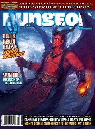 Paizo Dungeon Mag 140 " Savage Tides - The Bullywug,  Hellfire Mountain " Vg