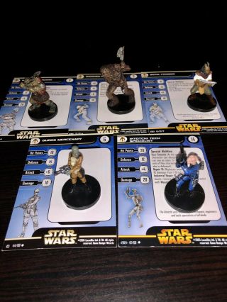Star Wars Miniatures - Uncommon - Wookiee Commando,  Gotal Fringer,  More