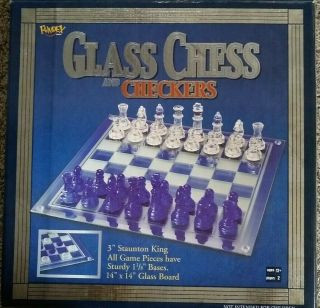 Glass Chess And Checkers Set