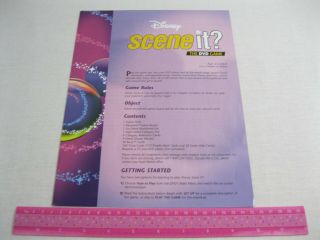 Disney Pixar Scene It DVD Board Game Rules Instructions Replacement Piece 2004 2