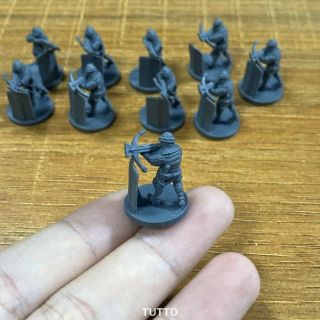 10x Crossbowmen Miniatures For Time Of Legends: Joan Of Arc Board Game Toys