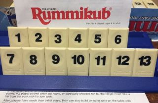 Rummikub Time Rummy O Game Replacement Parts Set Of 13 Black Tiles 1 2 3 4 5 6 7