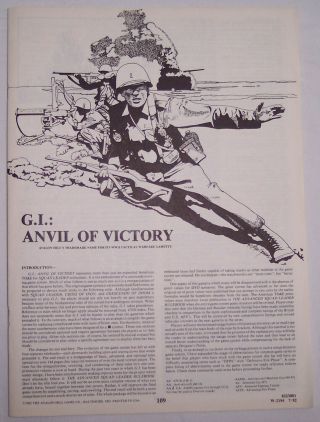 Squad Leader " G.  I. ,  Anvil Of Victory " Rulebook